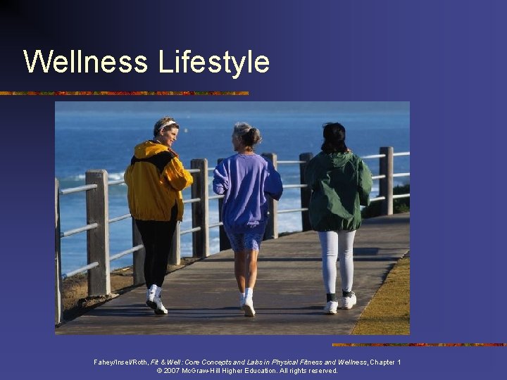 Wellness Lifestyle Fahey/Insel/Roth, Fit & Well: Core Concepts and Labs in Physical Fitness and