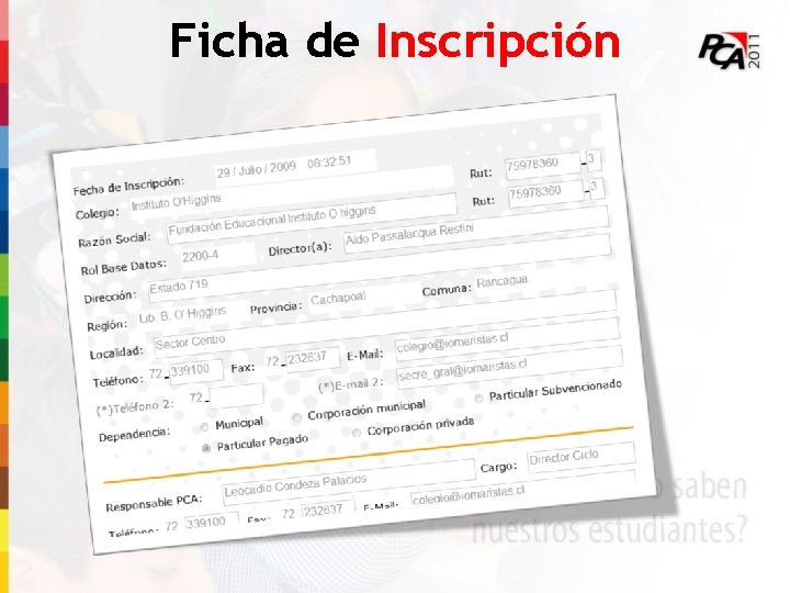 Ficha de Inscripción 