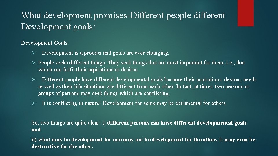 Economics Class X Ch1Development Introduction v The idea