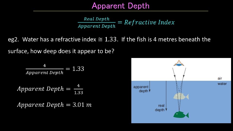 Apparent Depth • 