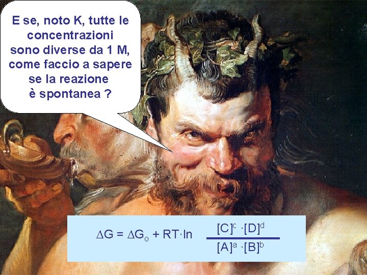 E se, noto K, tutte le concentrazioni sono diverse da 1 M, come faccio