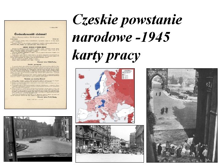 Czeskie powstanie narodowe -1945 karty pracy 