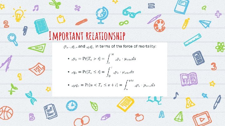 Important relationship Important relationship