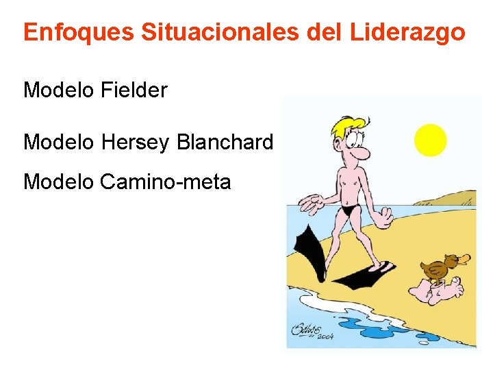 Enfoques Situacionales del Liderazgo Modelo Fielder Modelo Hersey Blanchard Modelo Camino-meta 