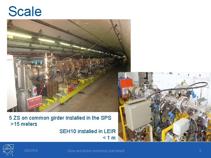 Scale 5 ZS on common girder installed in the SPS >15 meters SEH 10