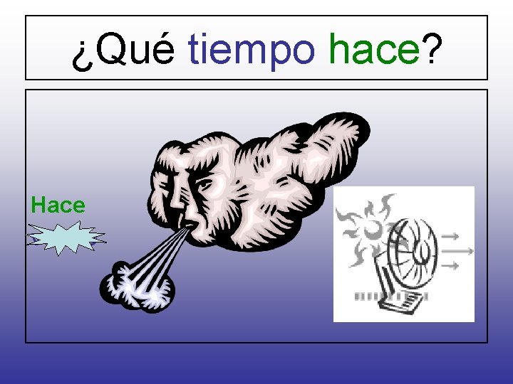 ¿Qué tiempo hace? Hace viento 