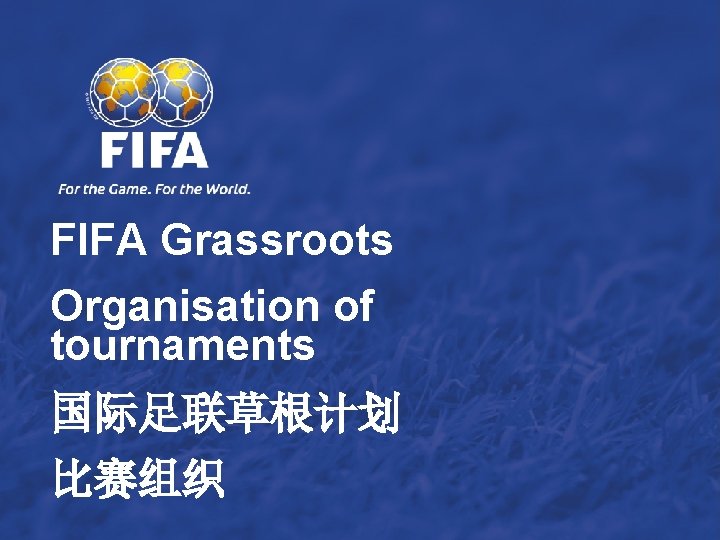 FIFA Grassroots Organisation of tournaments 国际足联草根计划 比赛组织 