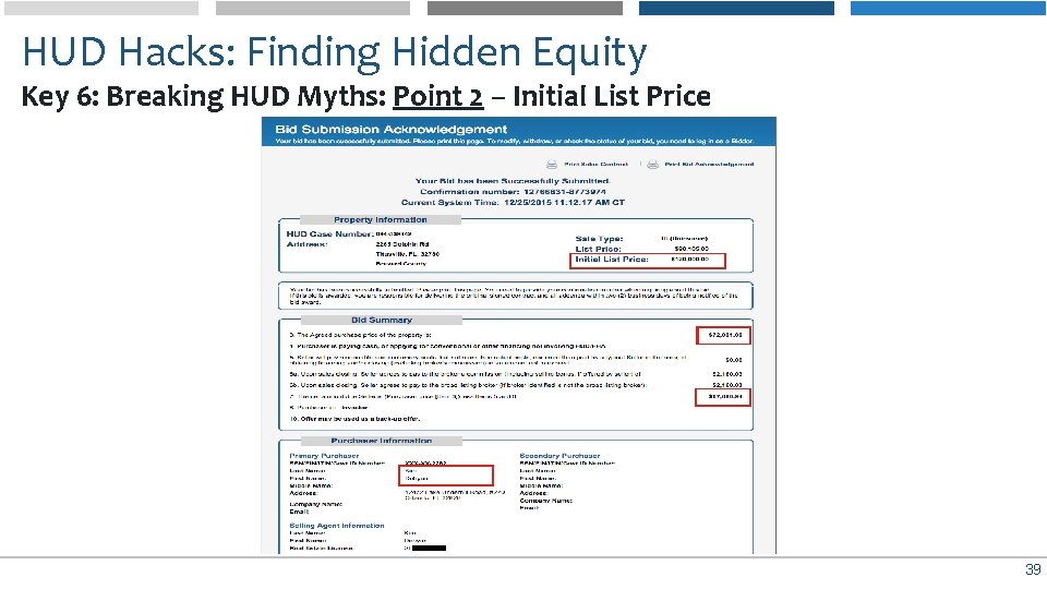 HUD Hacks: Finding Hidden Equity Key 6: Breaking HUD Myths: Point 2 – Initial