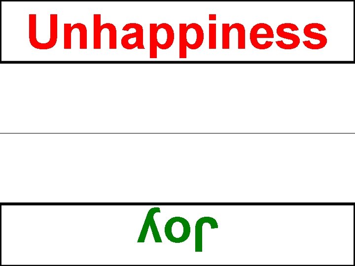 Unhappiness Joy 