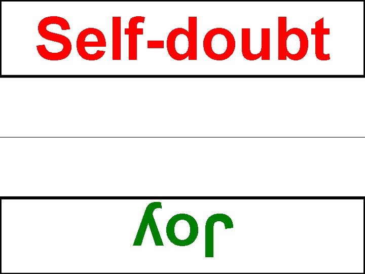 Self-doubt Joy 