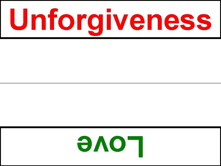 Unforgiveness Love 