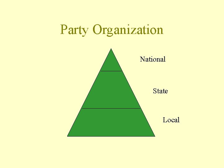 Party Organization National State Local 