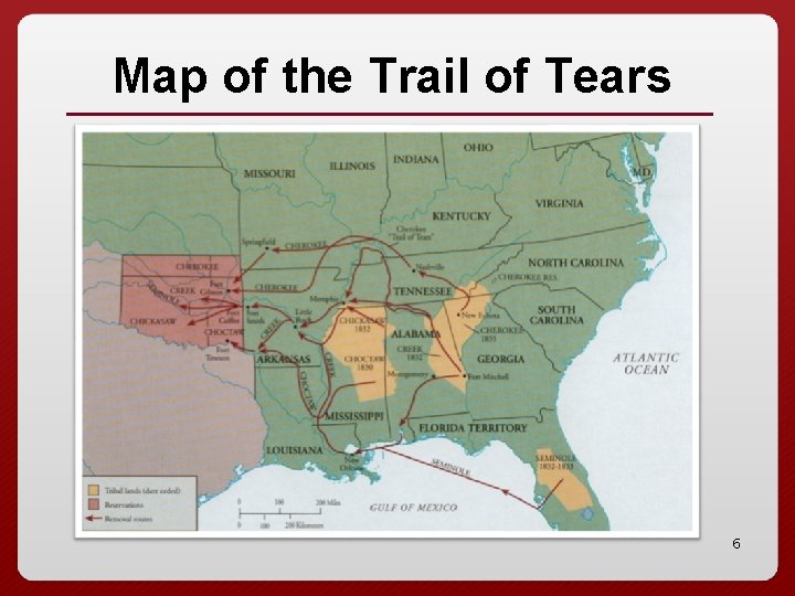 Map of the Trail of Tears 6 