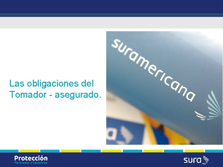 Las obligaciones del Tomador - asegurado. 