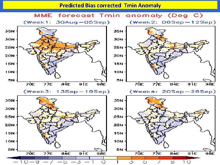 Predicted Bias corrected Tmin Anomaly 