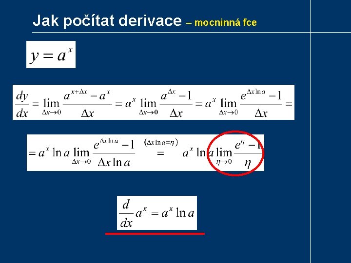 Jak počítat derivace – mocninná fce 