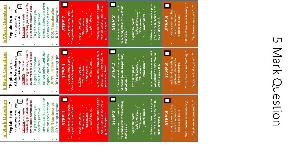 “As shown in the quote “…”” Include a key teaching, quote or reference to