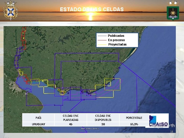 ESTADO DE LAS CELDAS Publicadas En proceso Proyectadas PAÍS URUGUAY CELDAS ENC PLANEADAS 46