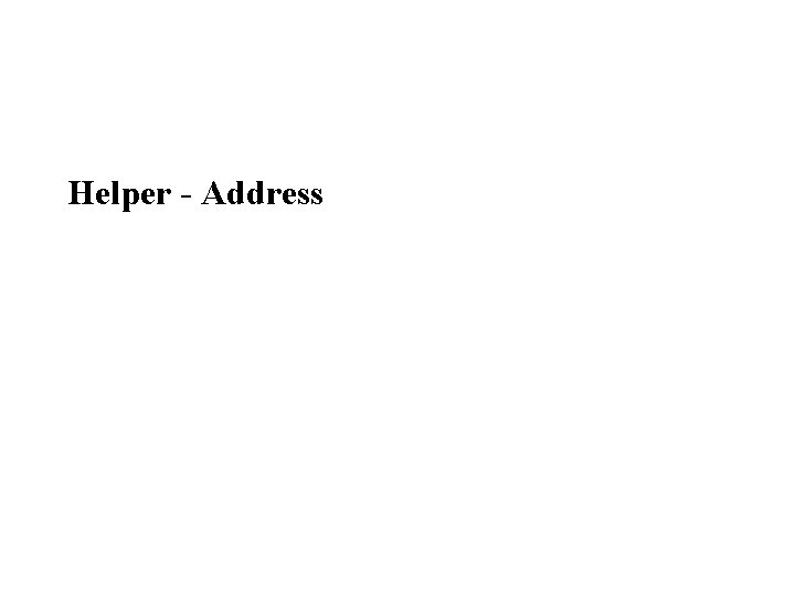 Helper - Address 