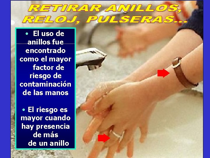  • El uso de anillos fue encontrado como el mayor factor de riesgo