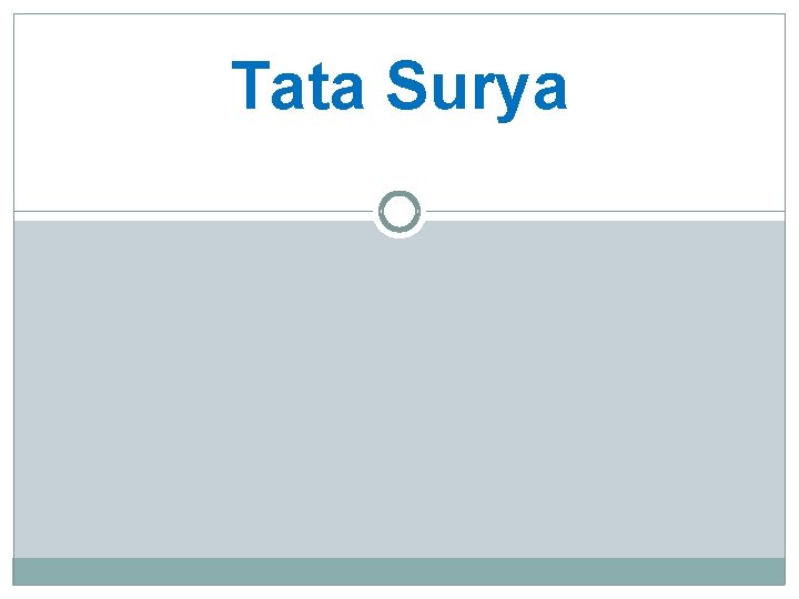 Tata Surya 