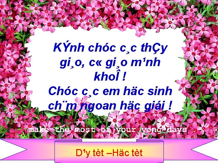 KÝnh chóc c¸c thÇy gi¸o, c « gi¸o m¹nh khoÎ ! Chóc c¸c em