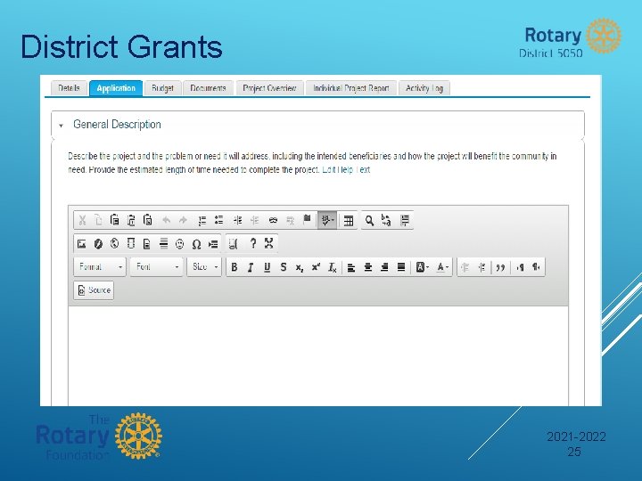 District Grants 2021 -2022 25 