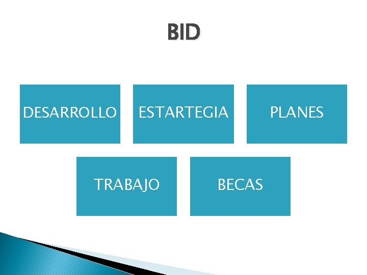 BID DESARROLLO ESTARTEGIA TRABAJO BECAS PLANES 