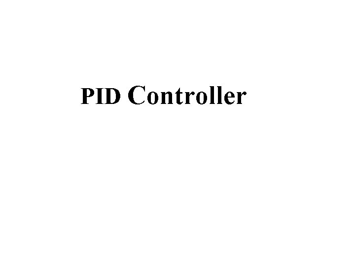 PID Controller 