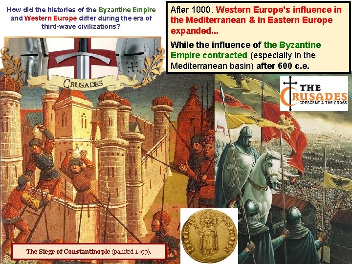 How did the histories of the Byzantine Empire and Western Europe differ during the