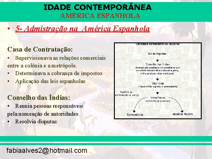IDADE CONTEMPOR NEA AMÉRICA ESPANHOLA • 5 - Admistração na América Espanhola Casa de