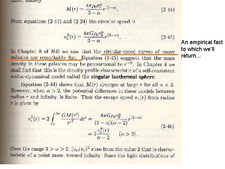 An empirical fact to which we’ll return. . . 