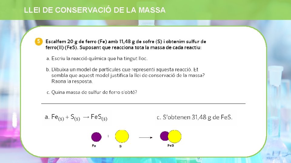 LLEI DE CONSERVACIÓ DE LA MASSA 