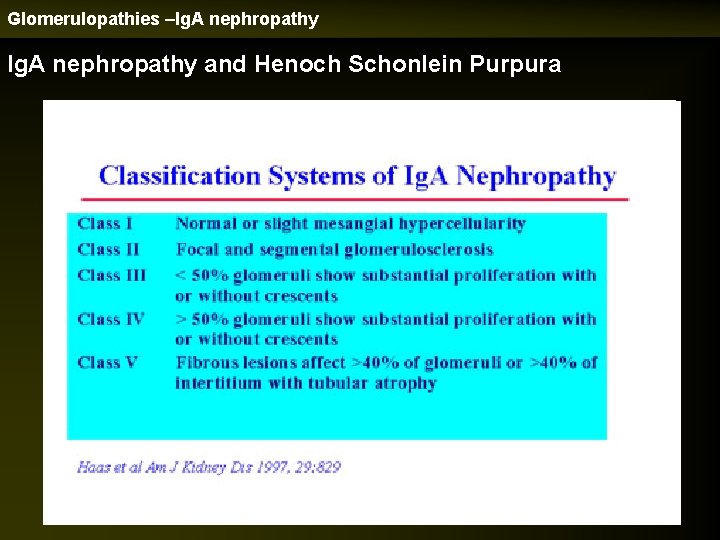 Glomerulopathies –Ig. A nephropathy and Henoch Schonlein Purpura 