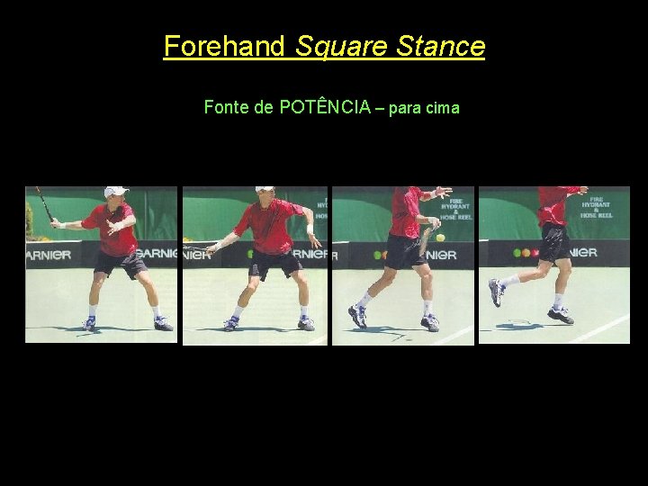 Forehand Square Stance Fonte de POTÊNCIA – para cima 