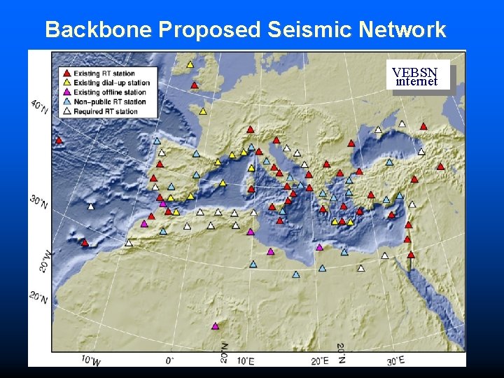 Backbone Proposed Seismic Network VEBSN internet 