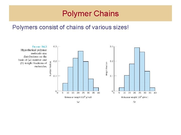 Polymer Chains Polymers consist of chains of various sizes! 