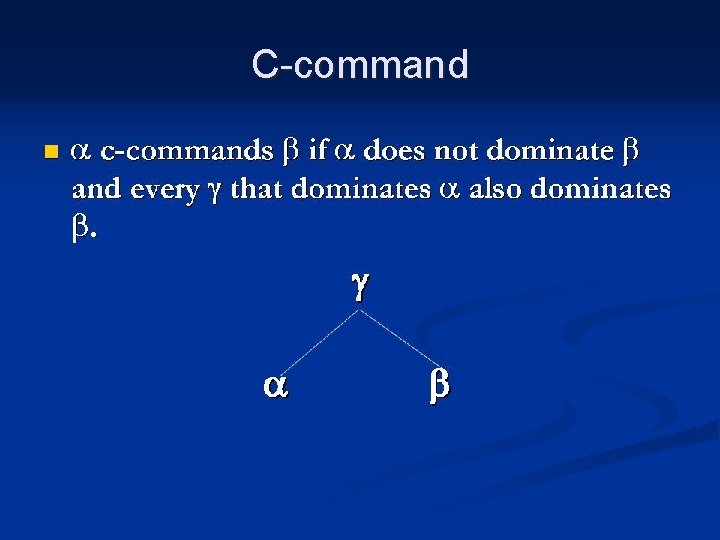 C-command 