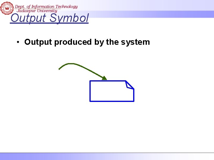 Output Symbol • Output produced by the system 