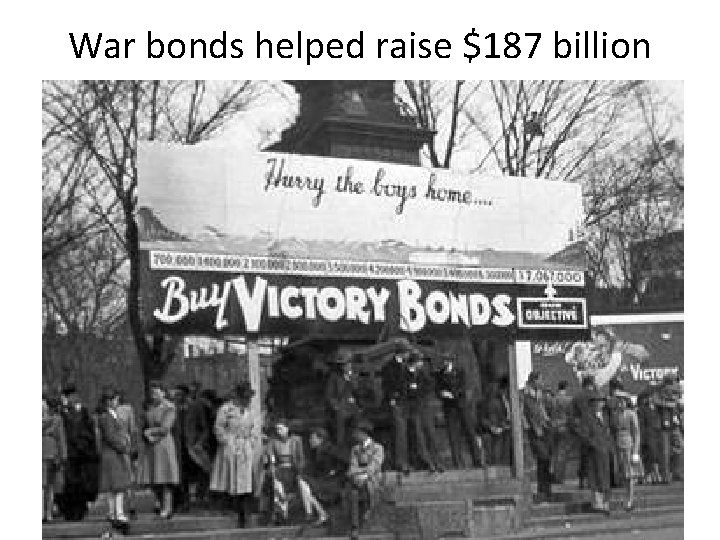 War bonds helped raise $187 billion 