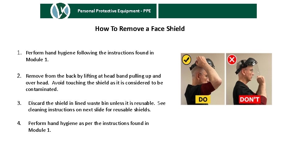 Personal Protective Equipment - PPE SUSPECTED CASES AND POSITIVE TEST RESULTS How To Remove