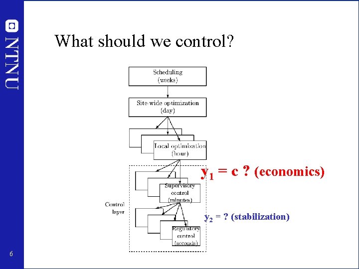 What should we control? y 1 = c ? (economics) y 2 = ?