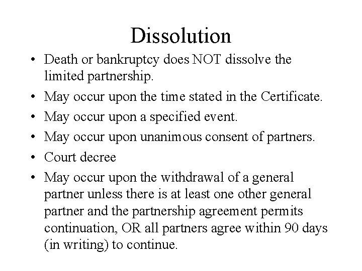 Limited Partnerships And Limited Liability Companies Chapter 33 Limited Partnerships And Limited Liability Companies Chapter 33