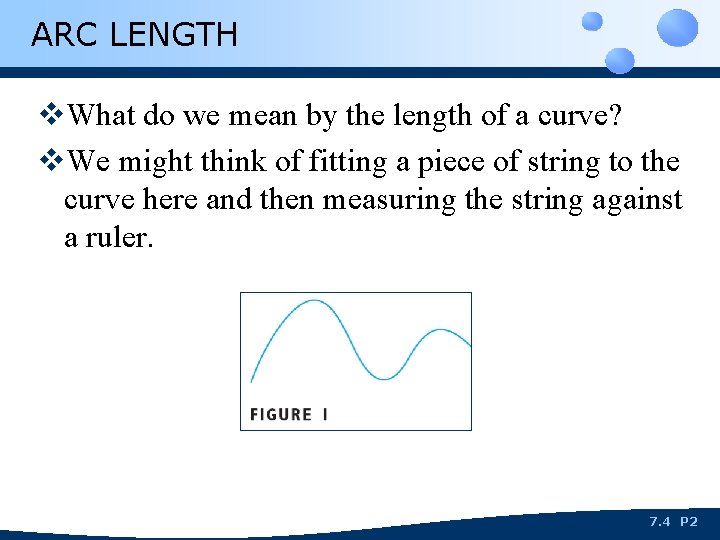 ARC LENGTH v. What do we mean by the length of a curve? v.