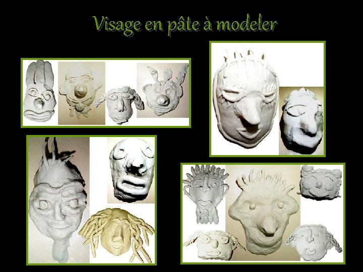 Visage en pâte à modeler 