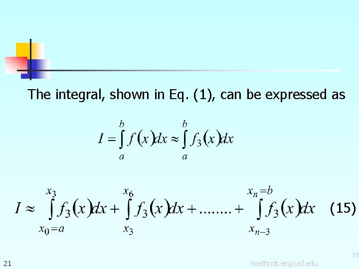 The integral, shown in Eq. (1), can be expressed as (15) 21 lmethods. eng.