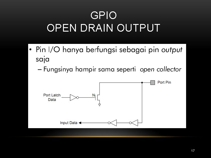 GPIO OPEN DRAIN OUTPUT 17 