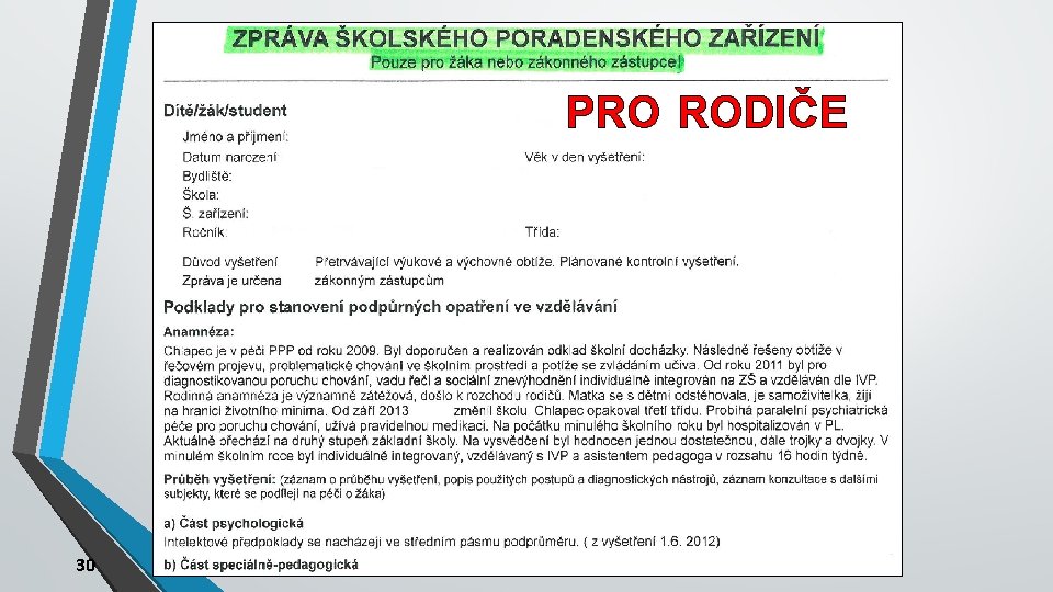 PRO RODIČE 30 