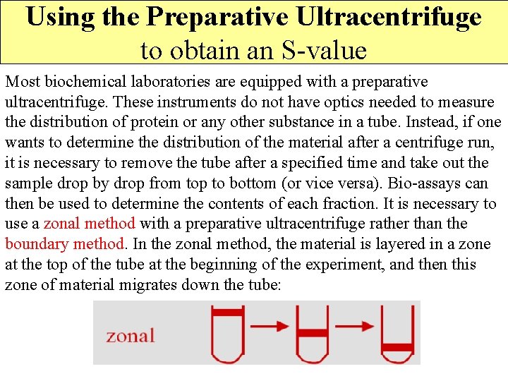 Using the Preparative Ultracentrifuge to obtain an S-value Most biochemical laboratories are equipped with Using the Preparative Ultracentrifuge to obtain an S-value Most biochemical laboratories are equipped with
