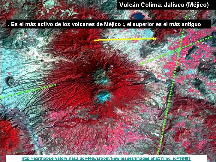 Volcán Colima. Jalisco (Méjico). Es Fuertes Falla Edificio Estratovolcán el más volcánico deslizamientos activo
